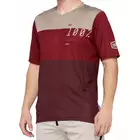 100% koszulka męska krótki rękaw airmatic brick dark red STO-41312-037-10