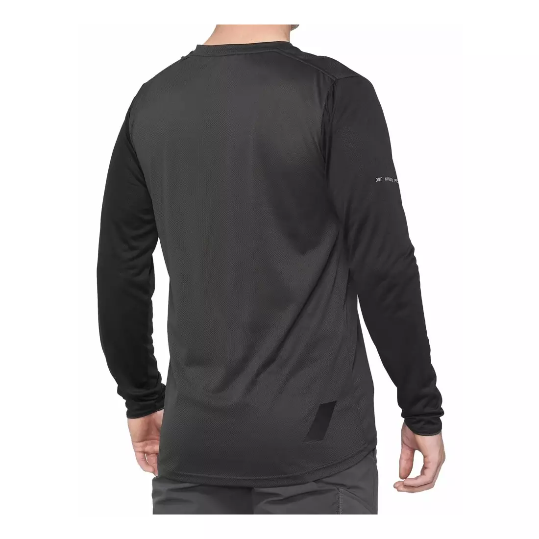 100% koszulka męska z długim rękawem ridecamp black charcoal STO-41402-181-10