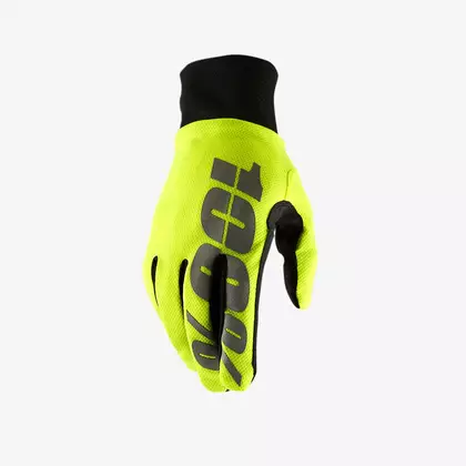 100% rękawiczki rowerowe hydromatic neon żółty STO-10011-004-12