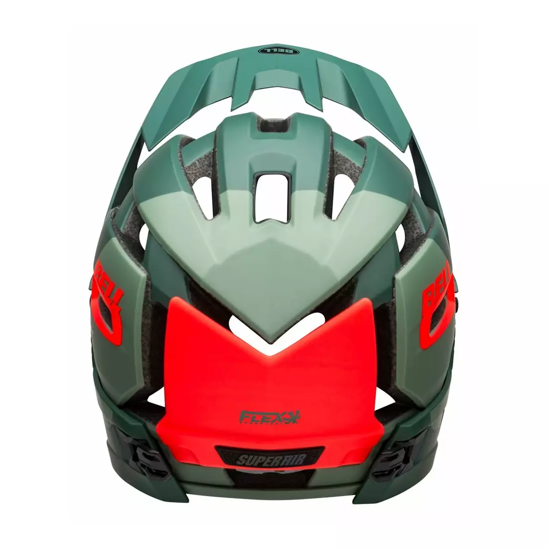 BELL SUPER AIR R MIPS SPHERICAL kask rowerowy full face, matte gloss green infrared