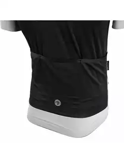DEKO BURAQ męska koszulka rowerowa, krótki rękaw czarny / biały