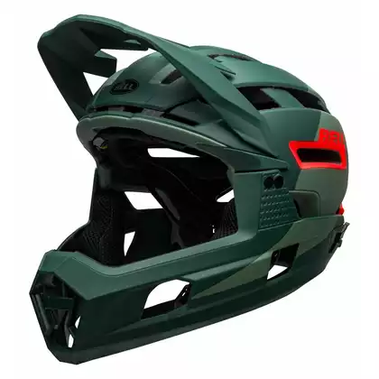 BELL kask rowerowy full face super air r mips spherical matte gloss green infrared BEL-7113695