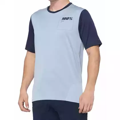 Koszulka męska 100% RIDECAMP Jersey krótki rękaw light slate navy roz. S (NEW) STO-41401-249-10