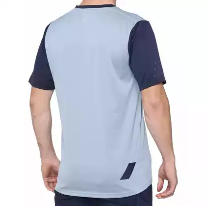 100% koszulka męska krótki rękaw ridecamp light slate navy STO-41401-249-10