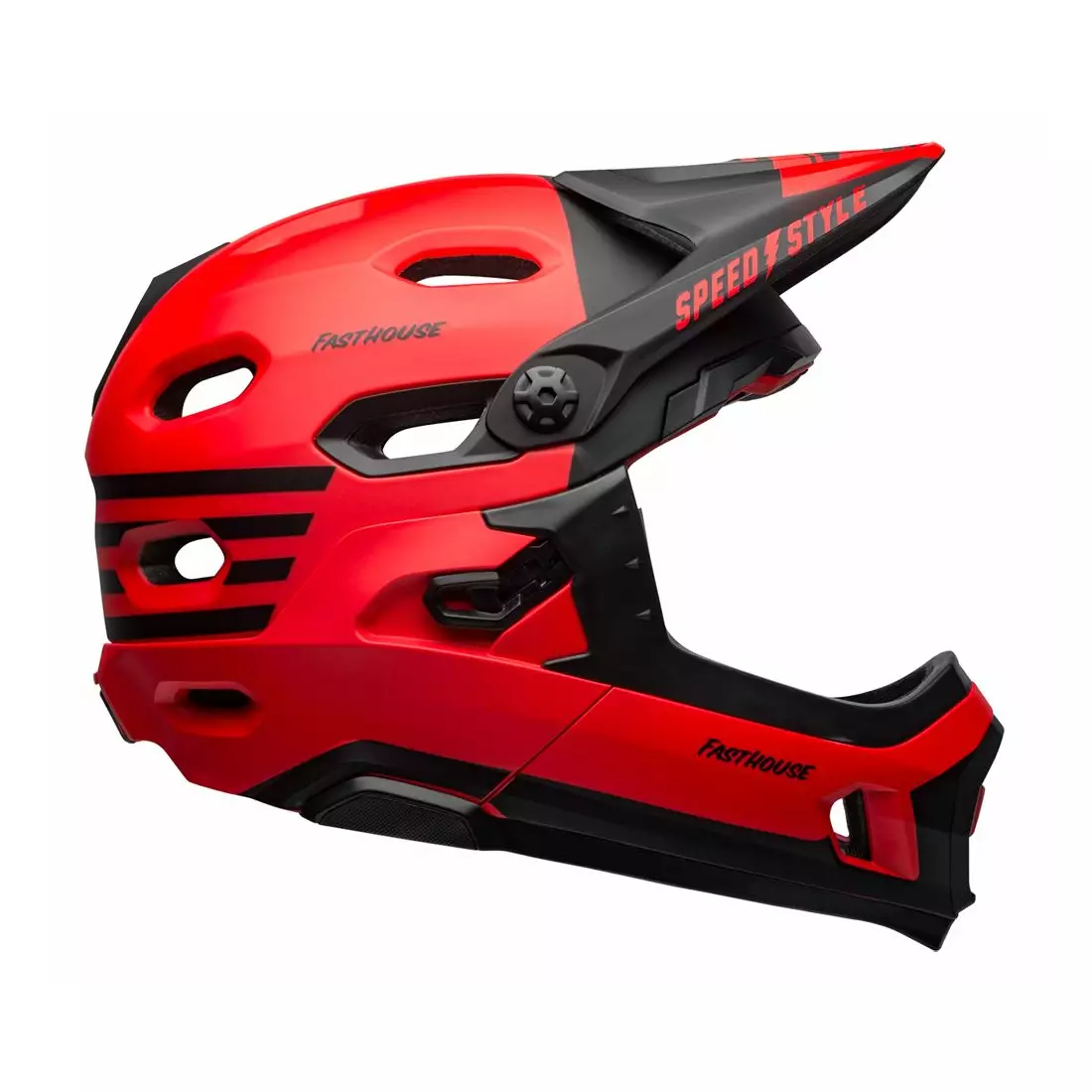 BELL SUPER DH MIPS SPHERICAL kask rowerowy full face, fasthouse matte gloss red black