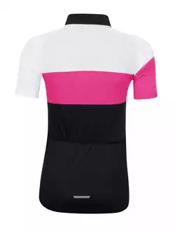 FORCE VIEW LADY damska koszulka rowerowe MTB, czarno-biało-szary 9001326