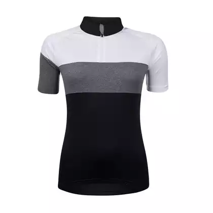 FORCE damska koszulka rowerowa VIEW LADY MTB, czarno-biało-szary 9001325