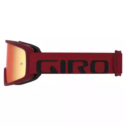 GIRO gogle rowerowe tazz mtb red black (szyba kolorowa AMBER S3 + Szyba Przeźroczysta S0) mocowanie pod zrywki GR-7097841