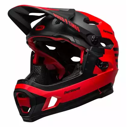BELL kask rowerowy full face super dh mips spherical fasthouse matte gloss red black BEL-7113174