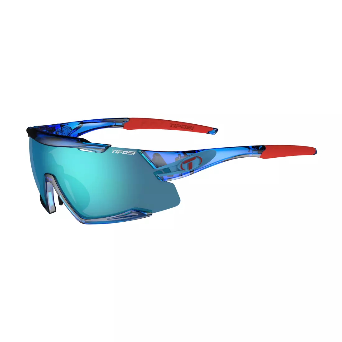 TIFOSI okulary sportowe z wymiennymi szkłami aethon clarion crystal blue (Clarion Blue, AC Red, Clear) TFI-1580106122
