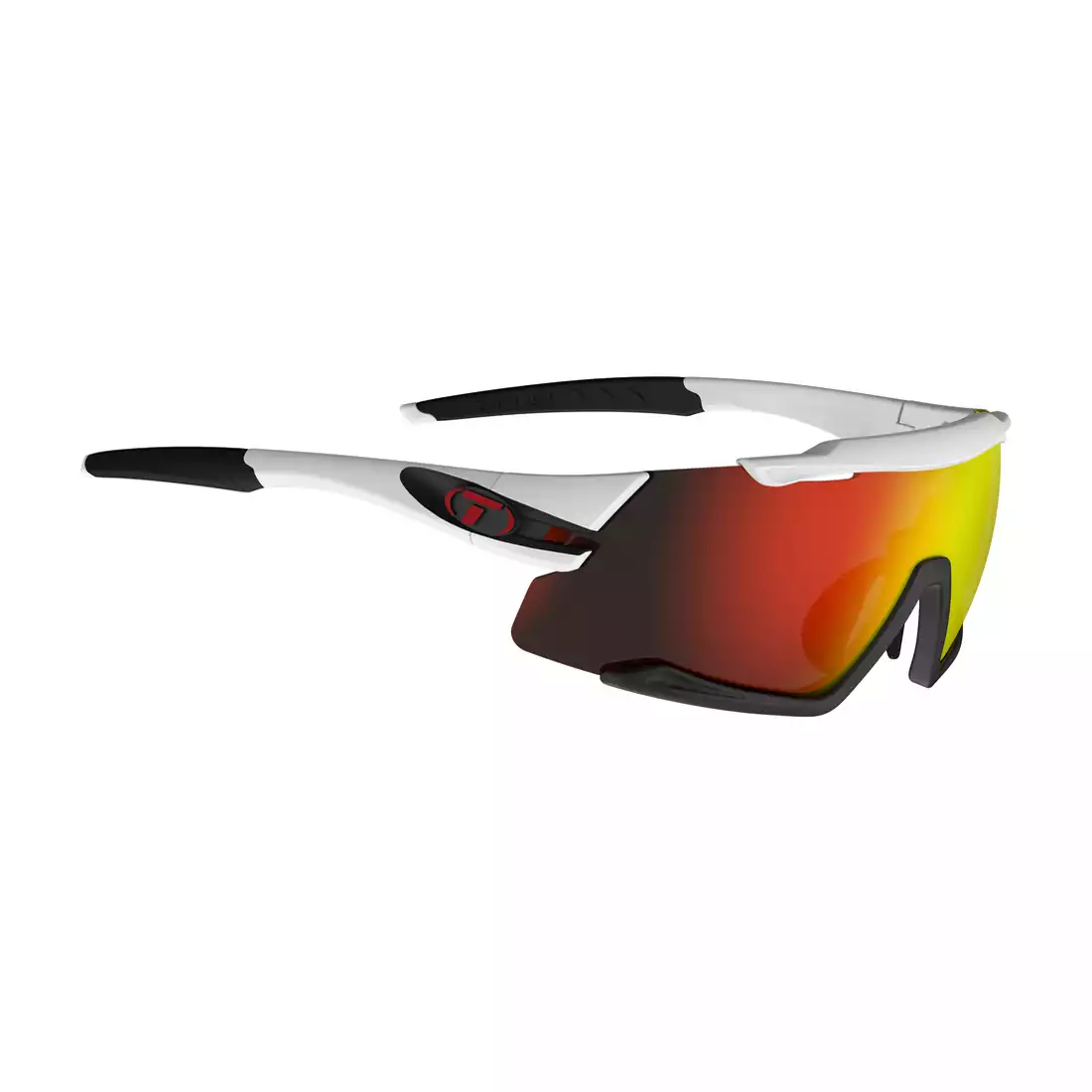 TIFOSI okulary sportowe z wymiennymi szkłami aethon clarion white/black (Clarion Red, AC Red, Clear) TFI-1580104821