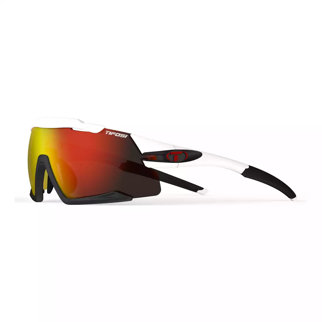 TIFOSI okulary sportowe z wymiennymi szkłami aethon clarion white/black (Clarion Red, AC Red, Clear) TFI-1580104821