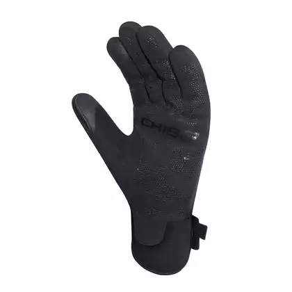 CHIBA CLASSIC ciepłe zimowe rękawiczki rowerowe, czarny/złoty 3120320 