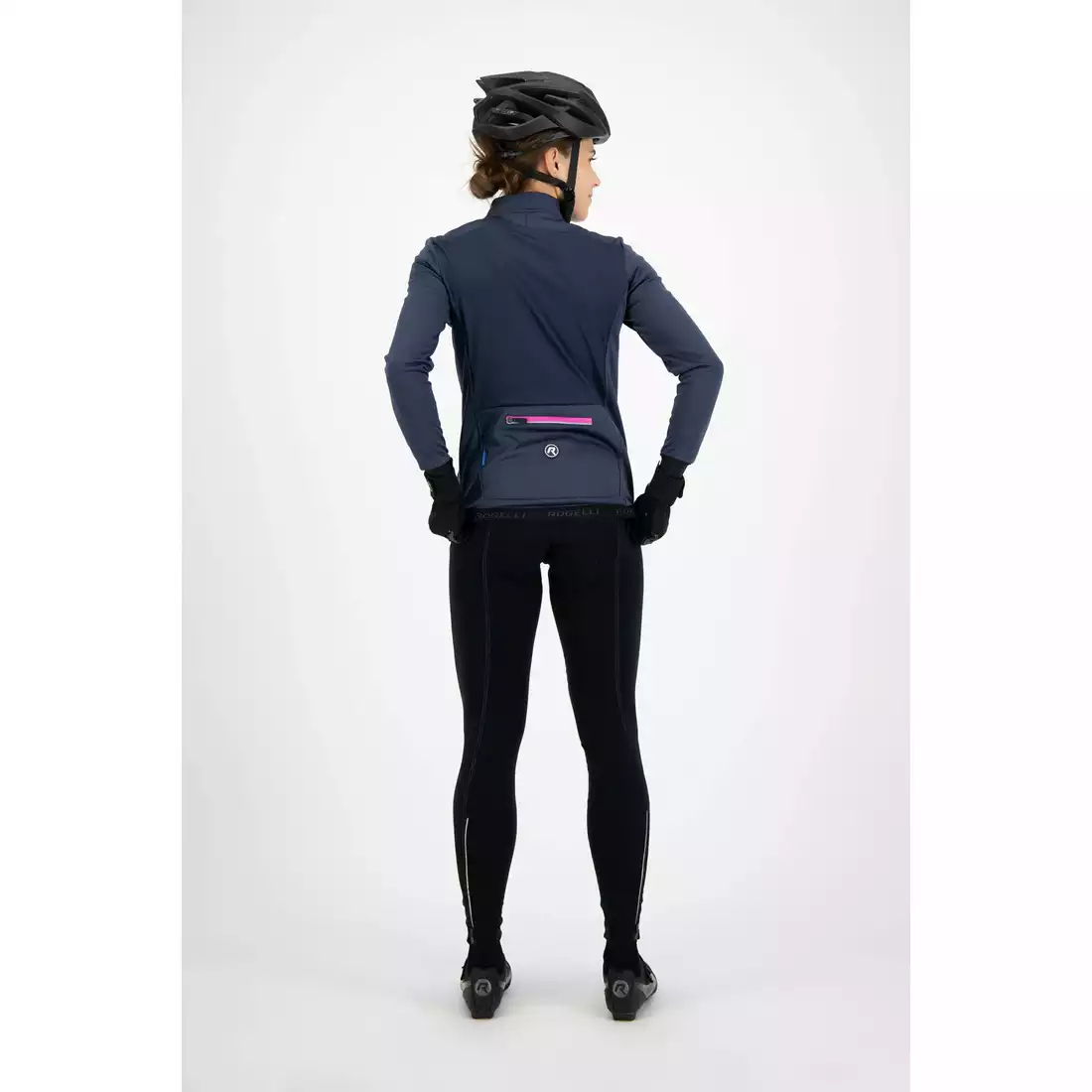 ROGELLI PESARA damska zimowa kurtka rowerowa, granatowo-różowa