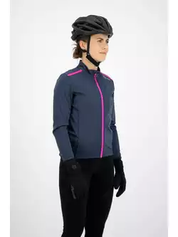 ROGELLI PESARA damska zimowa kurtka rowerowa, granatowo-różowa
