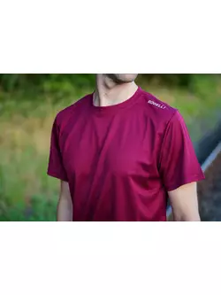ROGELLI RUN PROMOTION męska koszulka sportowa z krótkim rękawem, bordowa