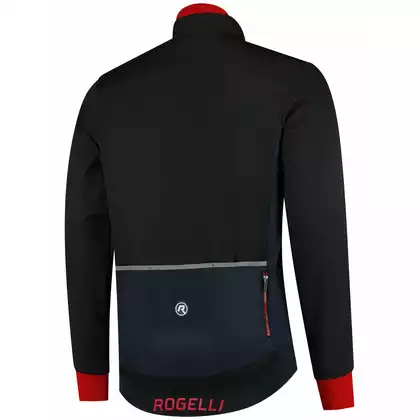ROGELLI CONTENTO 2.0 lekka zimowa kurtka rowerowa, granatowo-czarno-czerwona