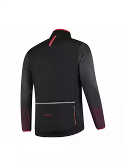 ROGELLI WIRE męska zimowa kurtka rowerowa softshell, czarno-czerwona
