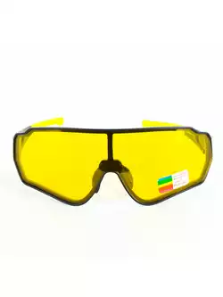Rockbros 10164 okulary rowerowe / sportowe z polaryzacją czarno-żółte 