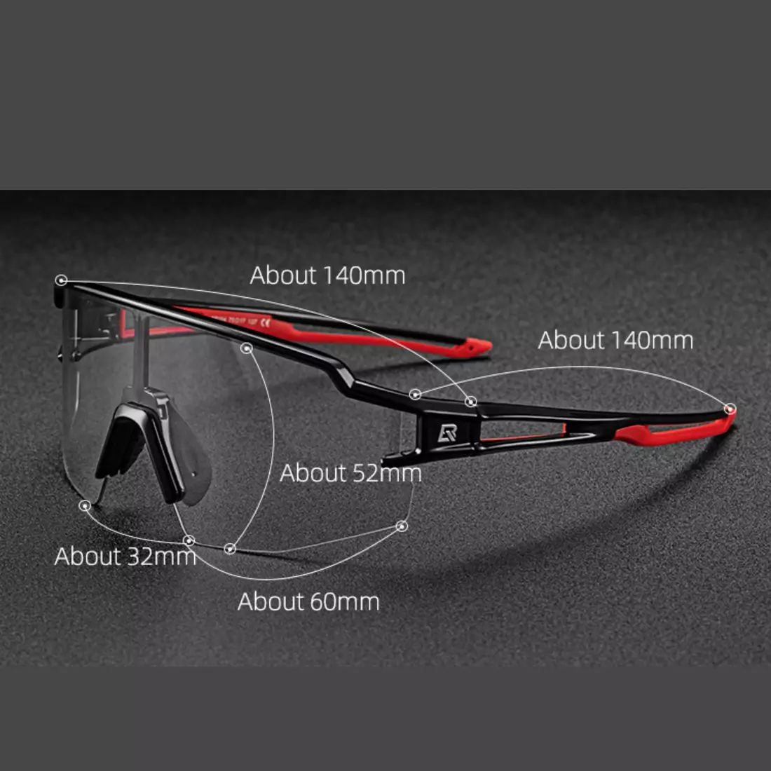 Rockbros 10171 okulary rowerowe / sportowe z polaryzacją czarno-szare