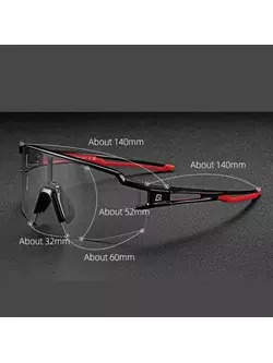 Rockbros 10171 okulary rowerowe / sportowe z polaryzacją czarno-szare