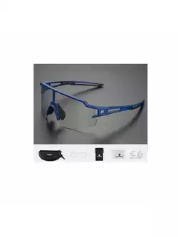 Rockbros 10174 okulary rowerowe / sportowe z fotochromem niebieskie