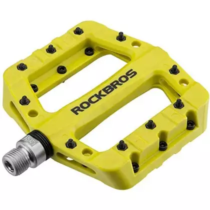 Rockbros pedały platformowe nylon fluor żółte 2017-12CGN