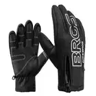 Rockbros zimowe rękawiczki rowerowe softshell, czarne S091-4BK