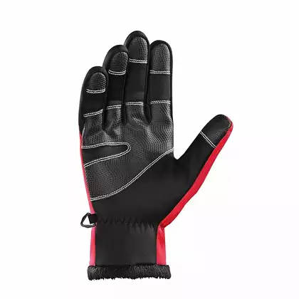 Rockbros zimowe rękawiczki rowerowe softshell czerwone S091-1R