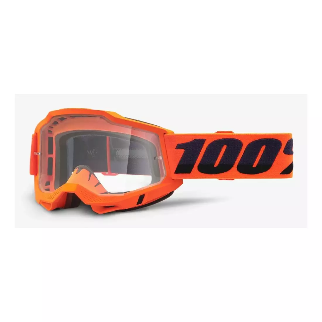 100% gogle rowerowe ACCURI 2 (szyba przezroczysta Anti-Fog, LT 88%-92%) orange STO-50221-101-05