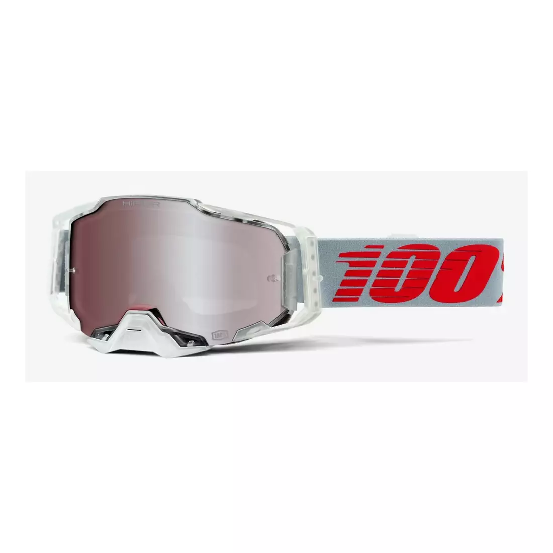 100% gogle rowerowe ARMEGA (szyba srebrna lustrzana HiPER, LT 20%-30%) x-ray STO-50721-404-10
