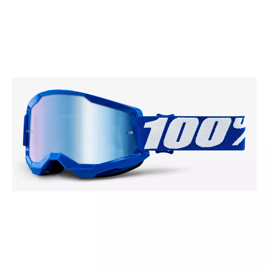 100% gogle rowerowe STRATA 2 (szyba niebieska lustrzana Anti-Fog, LT 25%+/-5%) blue STO-50421-250-02
