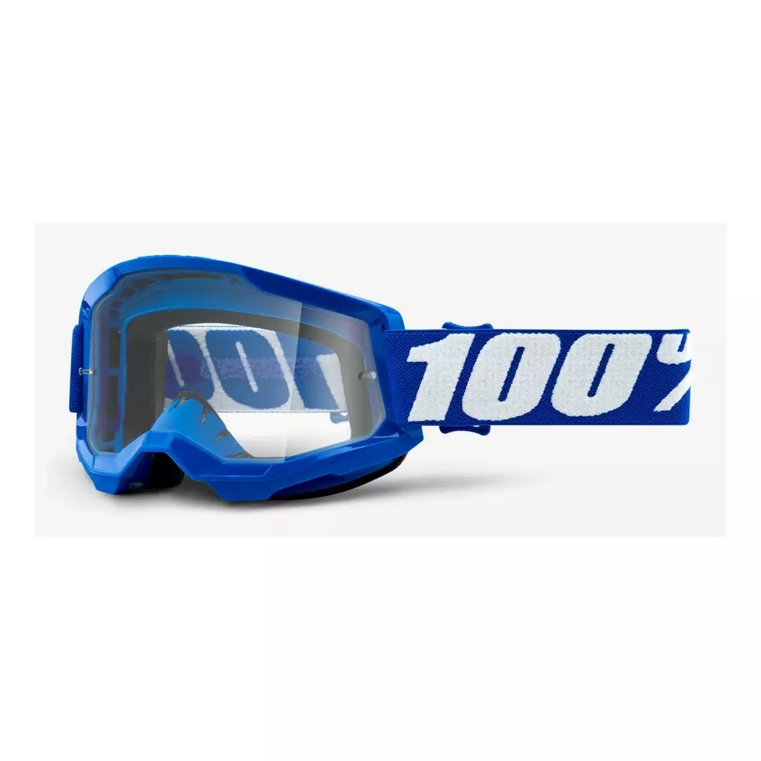 100% gogle rowerowe STRATA 2 (szyba przezroczysta Anti-Fog, LT 88%-92%) blue STO-50421-101-02