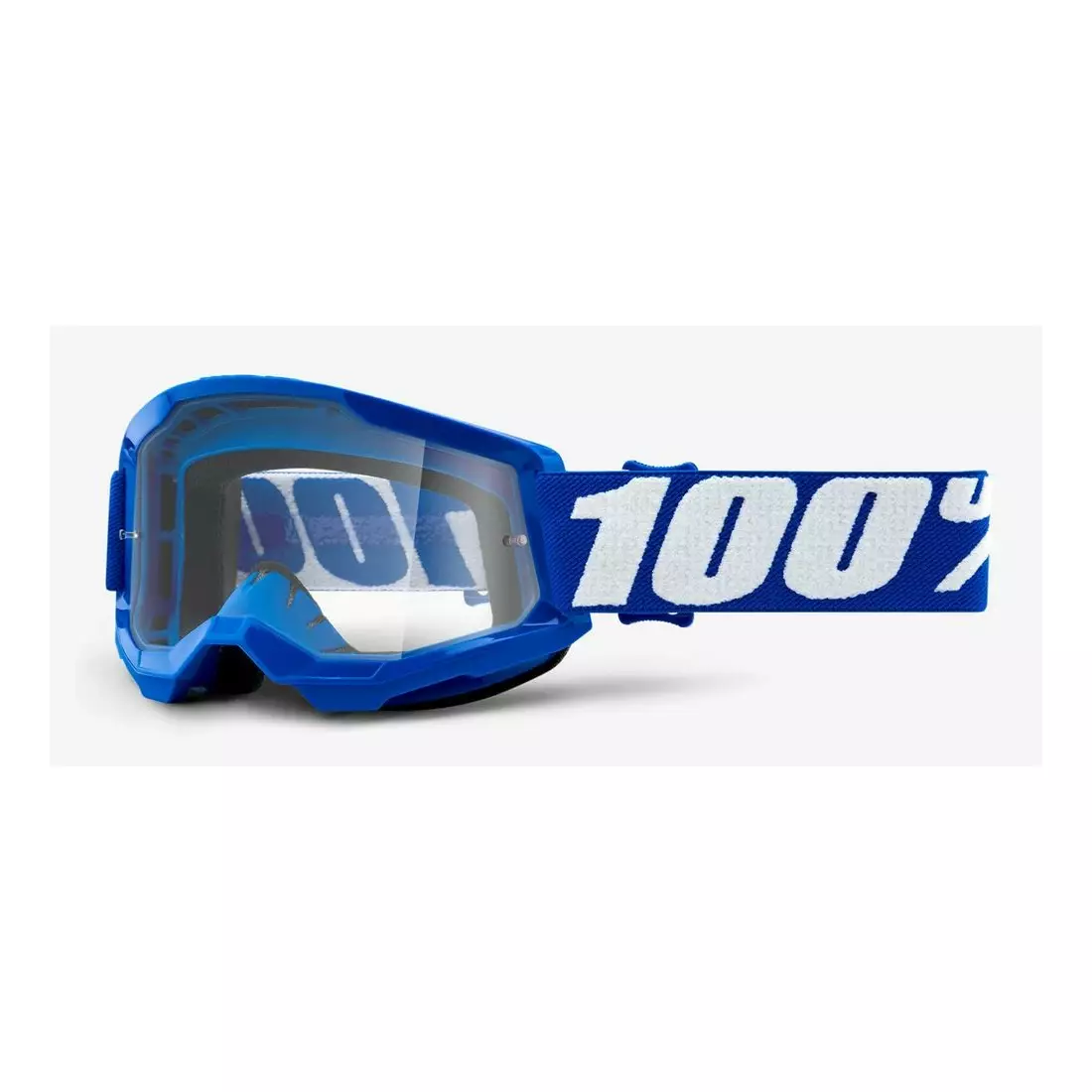 100% gogle rowerowe juniorskie STRATA 2 JUNIOR (szyba przezroczysta Anti-Fog, LT 88%-92%) blue STO-50521-101-02