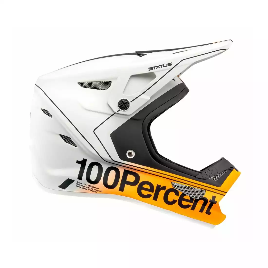 100% kask rowerowy full face STATUS DH/BMX carby silver STO-80010-465-14