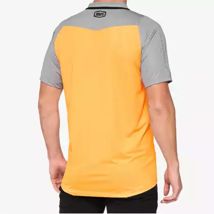 100% CELIUM męska koszulka rowerowa, orange grey 