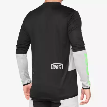 100% męska koszulka rowerowa z długim rękawem R-CORE X vapor black 