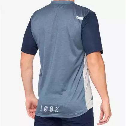 100% męska koszulka sportowa AIRMATIC steel blue grey 