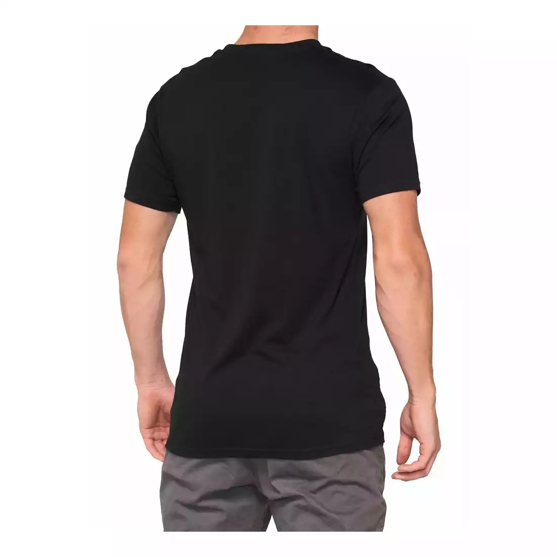 100% koszulka sportowa męska z krótkim rękawem ESSENTIAL black snake STO-32016-462-13