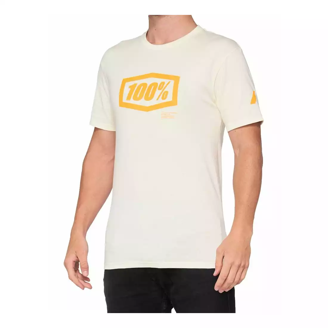 100% koszulka sportowa męska z krótkim rękawem ESSENTIAL chalk orange STO-32016-461-13