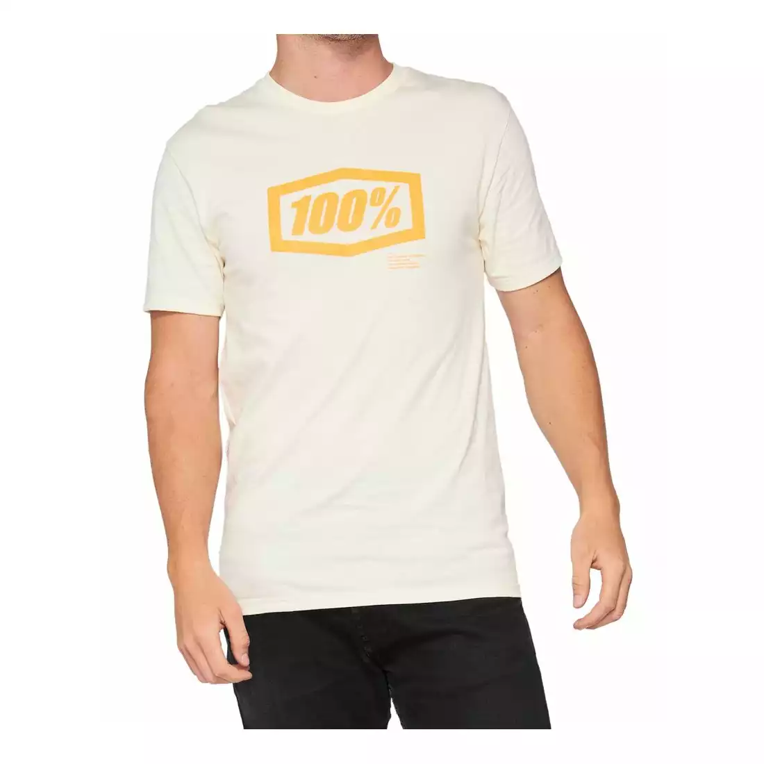 100% koszulka sportowa męska z krótkim rękawem ESSENTIAL chalk orange STO-32016-461-13