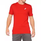 100% koszulka sportowa męska z krótkim rękawem TILLER red 