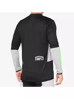 100% męska koszulka rowerowa z długim rękawem R-CORE X vapor black 