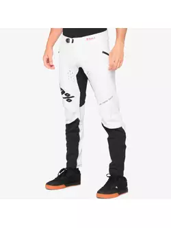 100% męskie spodnie rowerowe R-CORE X biało-czarne