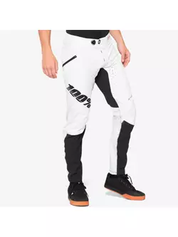 100% męskie spodnie rowerowe R-CORE X biało-czarne