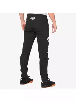 100% męskie spodnie rowerowe R-CORE X black white 