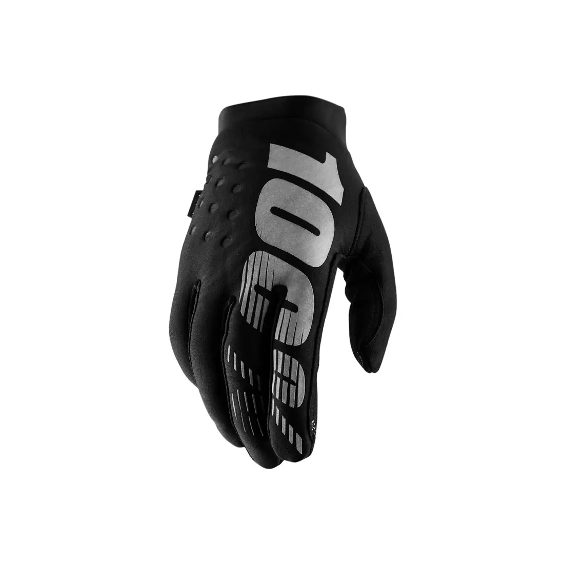 100% rękawiczki rowerowe damskie BRISKER black grey STO-11016-057-10