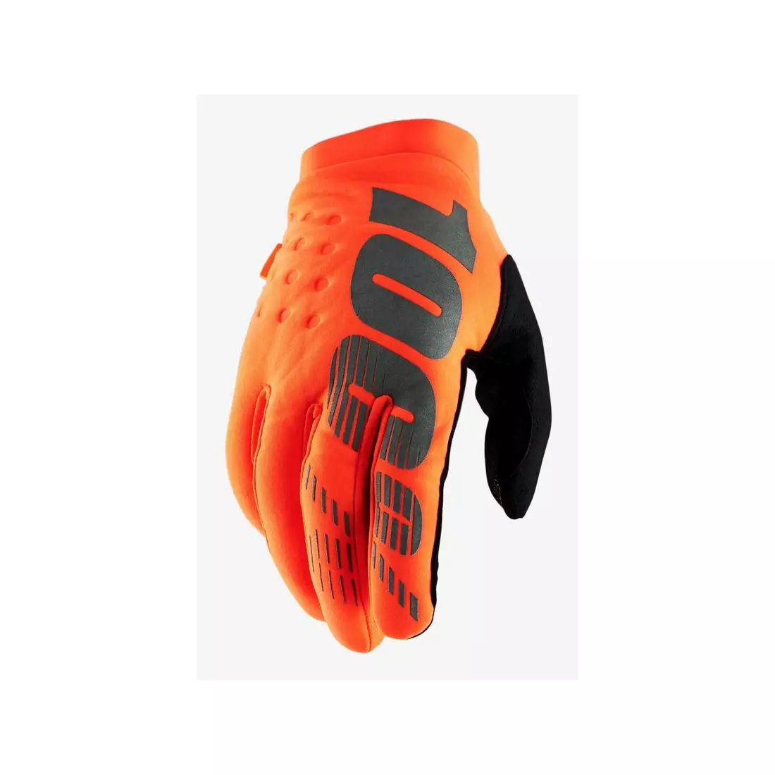 100% rękawiczki rowerowe juniorskie BRISKER orange-black STO-10016-260-06