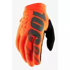 100% rękawiczki rowerowe juniorskie BRISKER orange-black STO-10016-260-06