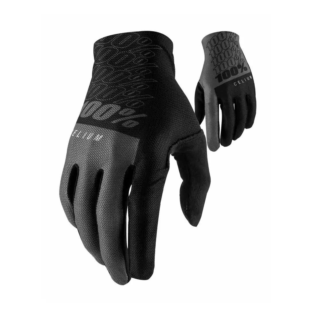 100% rękawiczki rowerowe męskie CELIUM black grey STO-10005-057-12